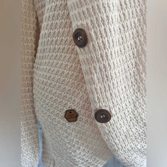Cream Knit Cowl Neck Sweater - Picture 2 of 4